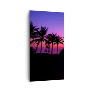 Obraz na płótnie - Wieczór pod palmami - 65x120 cm