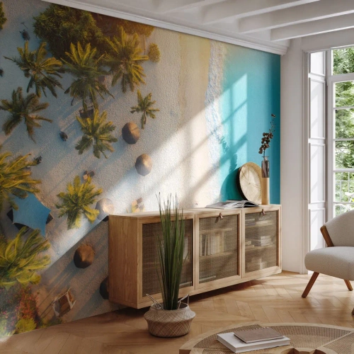 Fototapeta Premium Sand - Witaj w raju - Plaża, Palmy, Egzotyka - 400x280 cm
