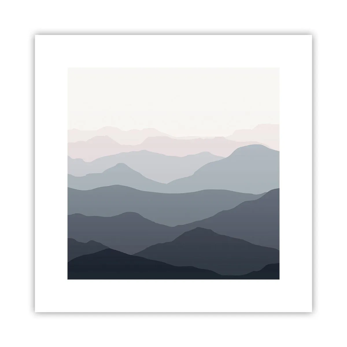Plakat - Fale gór - 30x30 cm