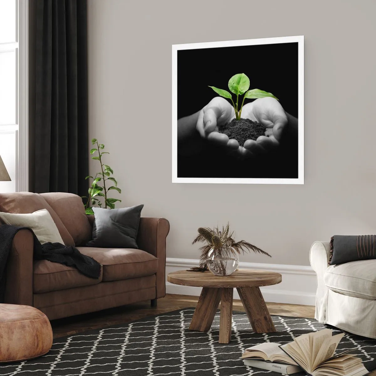 Plakat - Kocham naturę, chronię ją - 50x50 cm