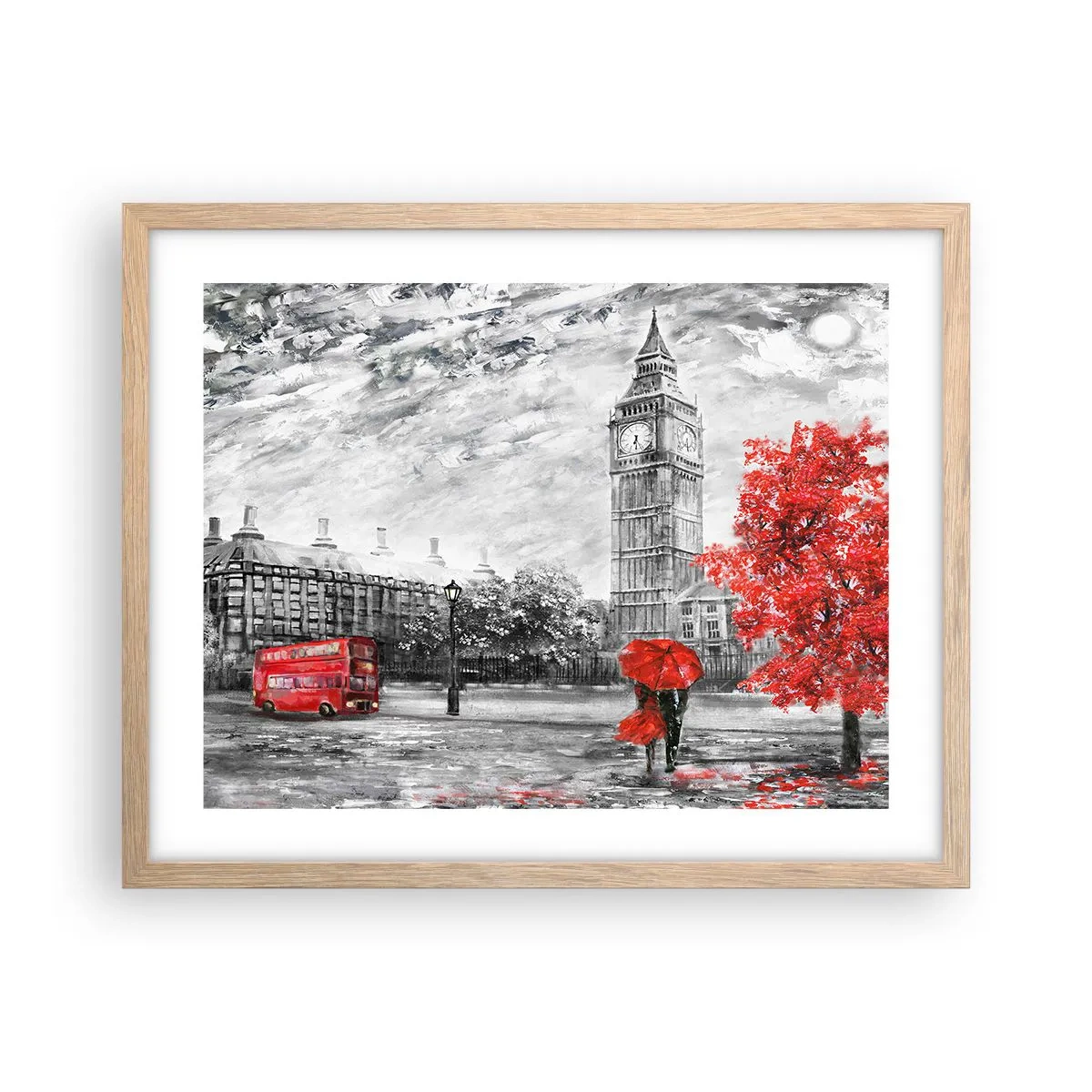 Plakat w ramie jasny dąb - Ekscytujący dzień - 50x40 cm