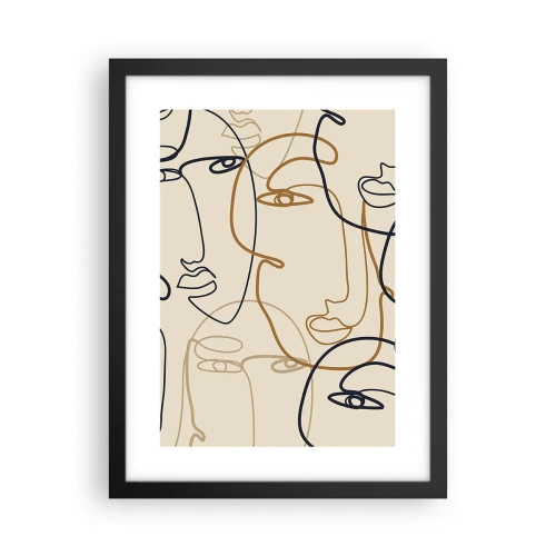 Plakat w czarnej ramie - Portret zwielokrotniony - 30x40 cm
