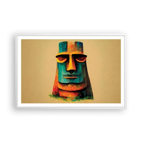 Plakat w białej ramie - Posągowy, a sympatyczny - 91x61 cm