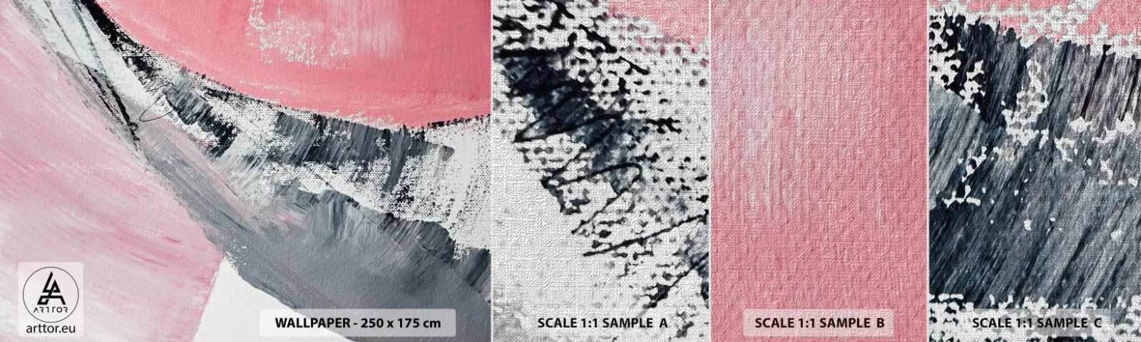 Fototapeta Próbka Premium Canvas - Kompozycja dopasowana - Abstrakcja, Sztuka, Pastelowe Kolory - 100x30 cm