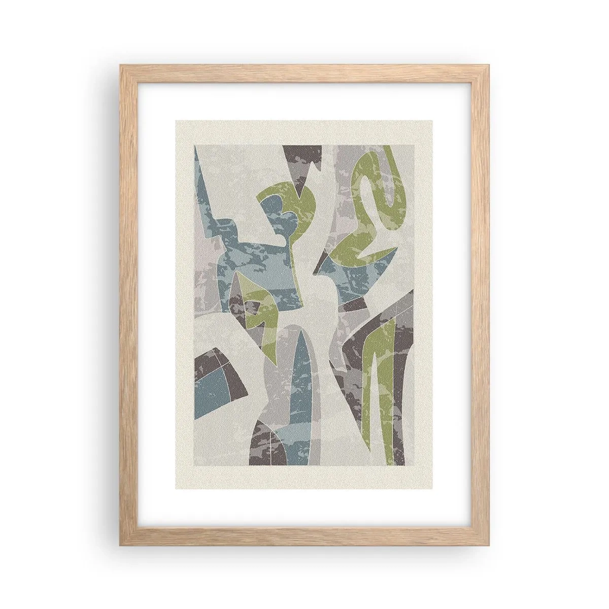 Plakat w ramie jasny dąb - Kompozycja za szybą - 30x40 cm