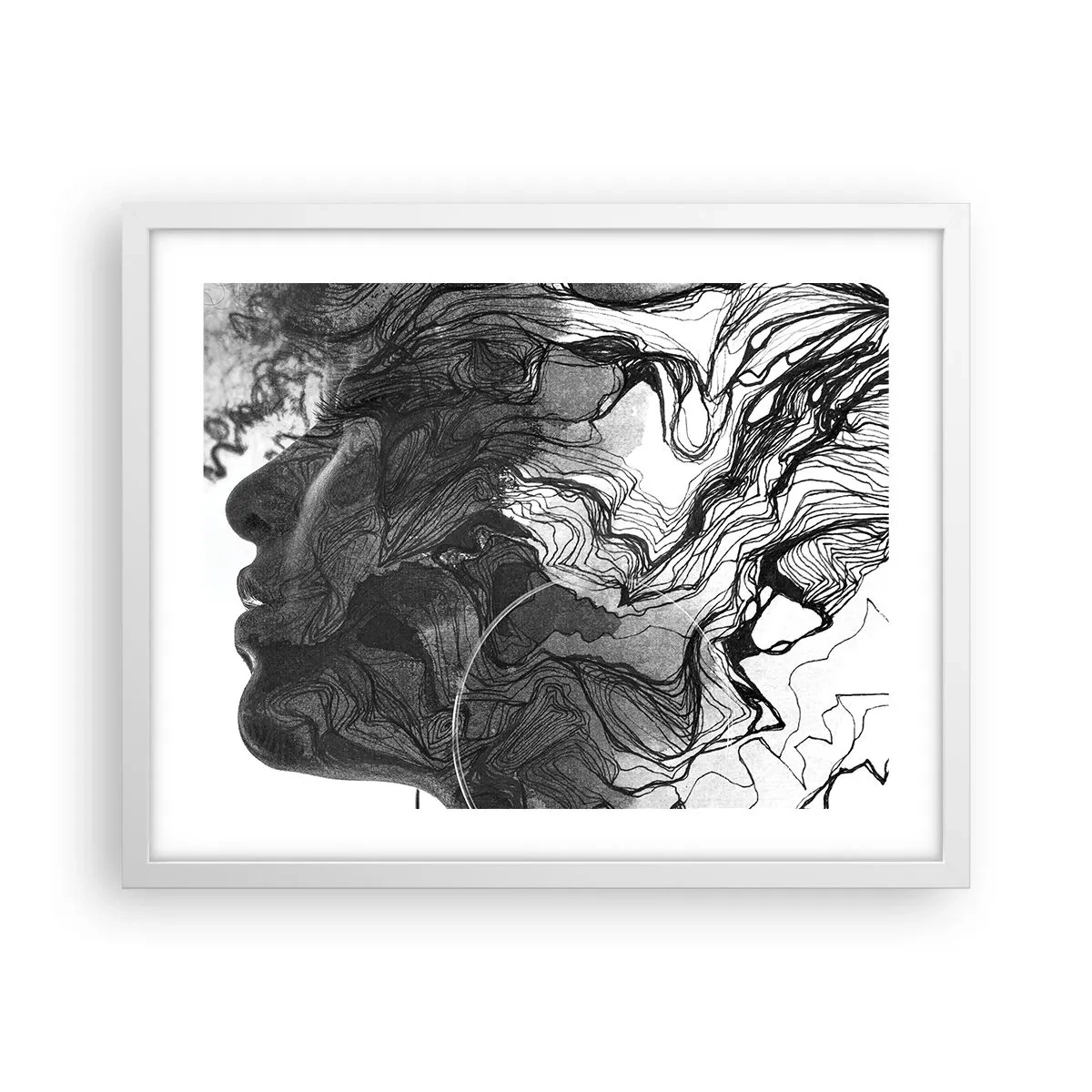 Plakat w białej ramie - Zaplątana w marzeniach - 50x40 cm