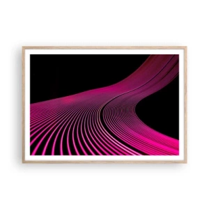 Plakat w ramie jasny dąb - Aleja światła - 100x70 cm