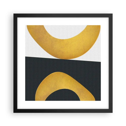 Plakat w czarnej ramie - Po pierwsze: złoto - 40x40 cm