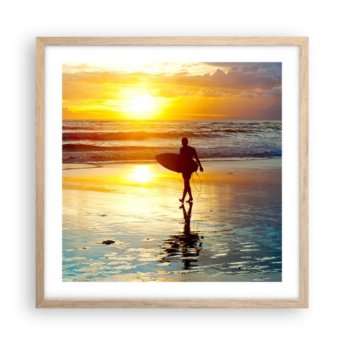 Plakat w ramie jasny dąb - Powrót wojownika - 50x50 cm