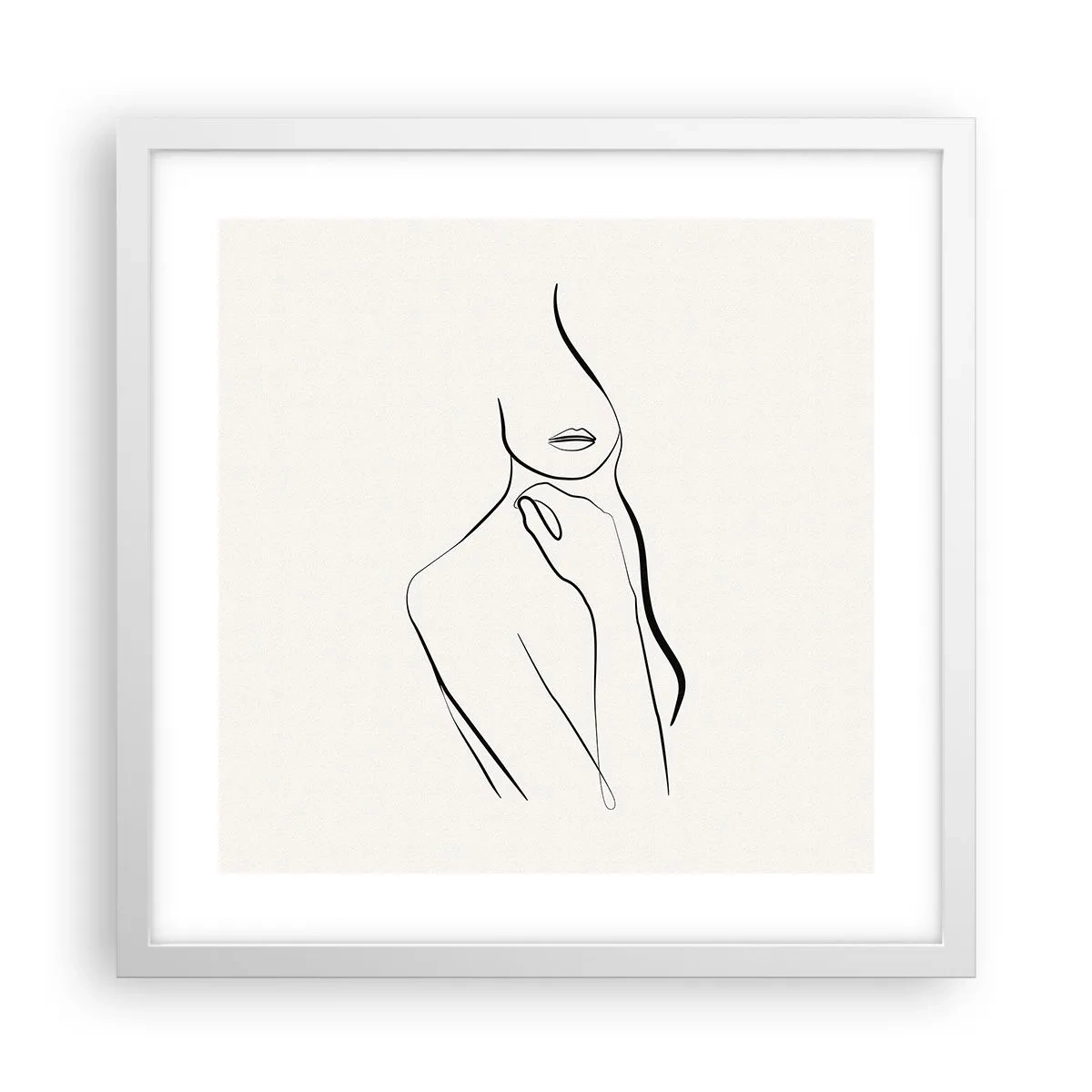 Plakat w białej ramie - Fala melancholii - 40x40 cm