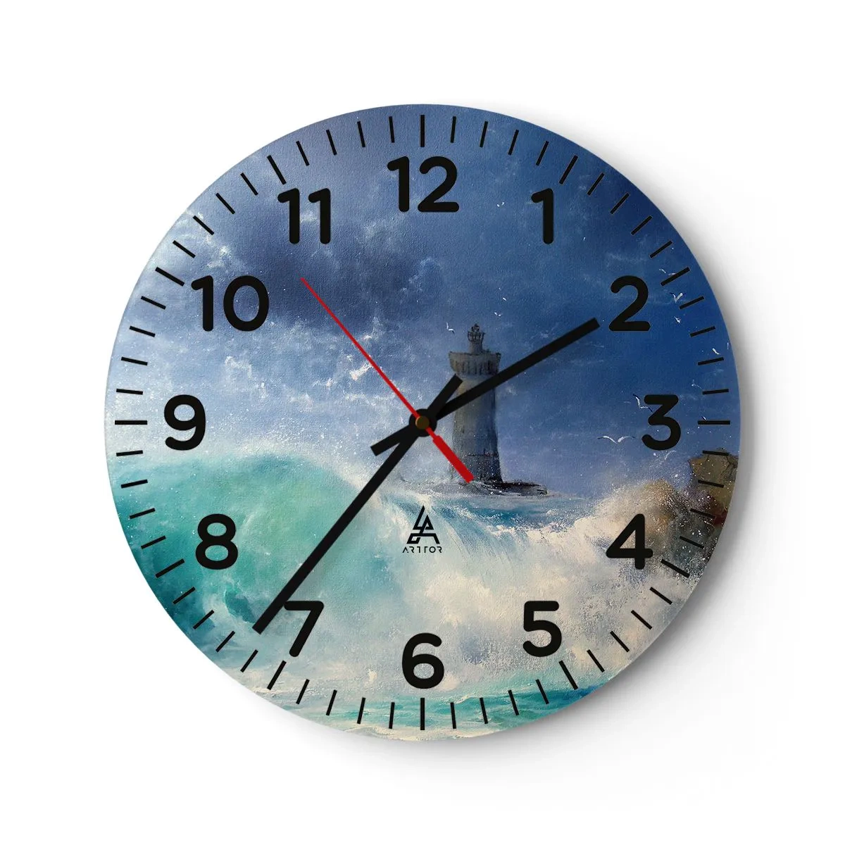 Zegar ścienny - Na straży przeciw żywiołom - 40x40 cm