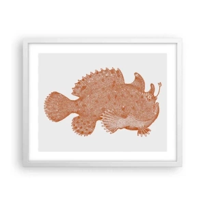 Plakat w białej ramie - A jednak ryba - 50x40 cm