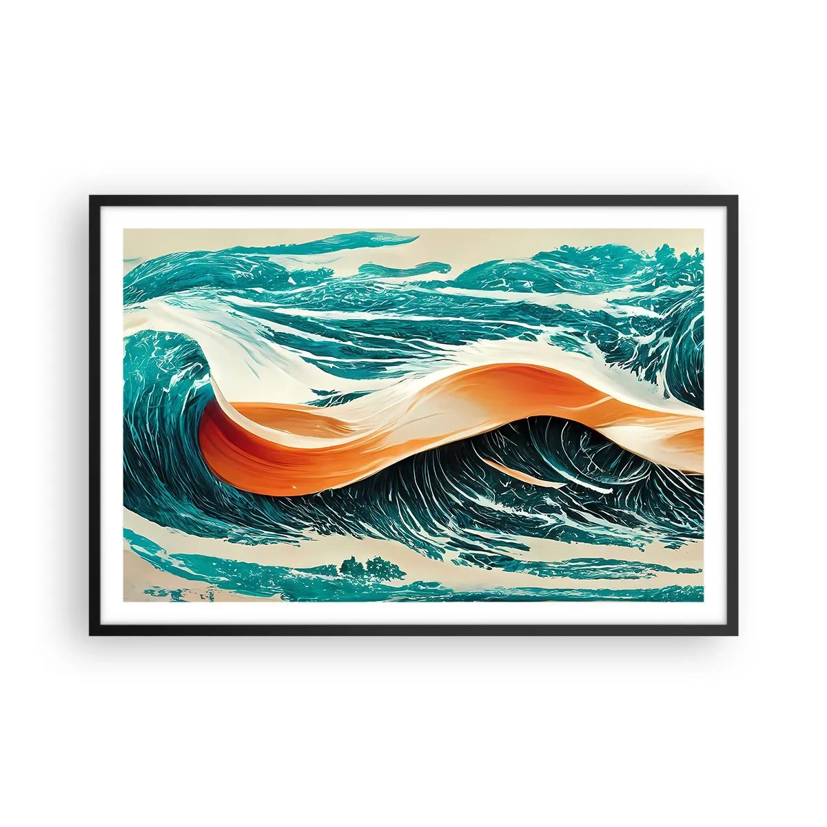 Plakat w czarnej ramie - Sen surfera - 91x61 cm