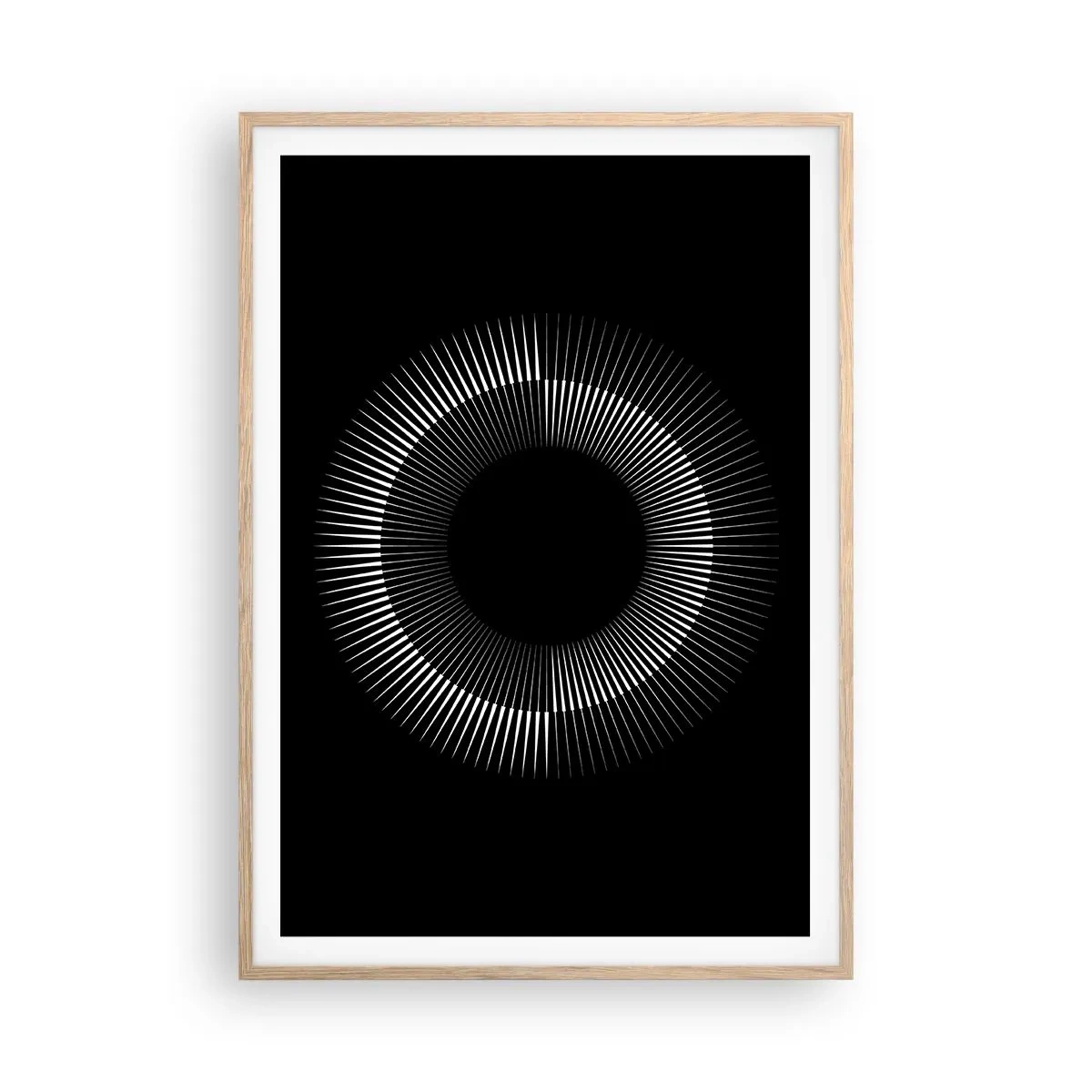 Plakat w ramie jasny dąb - Czarne Słońce - 70x100 cm