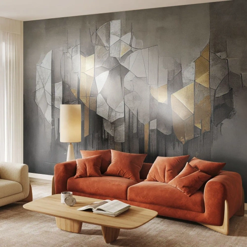 Fototapeta Samoprzylepna Deluxe Sticker - Kompozycja z lodu i światła - Abstrakcja, Sztuka, Art Deco - 100x70 cm