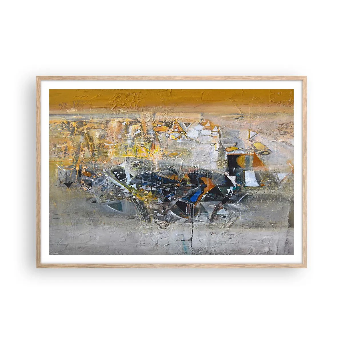 Plakat w ramie jasny dąb - Wszystko się poukłada - 100x70 cm