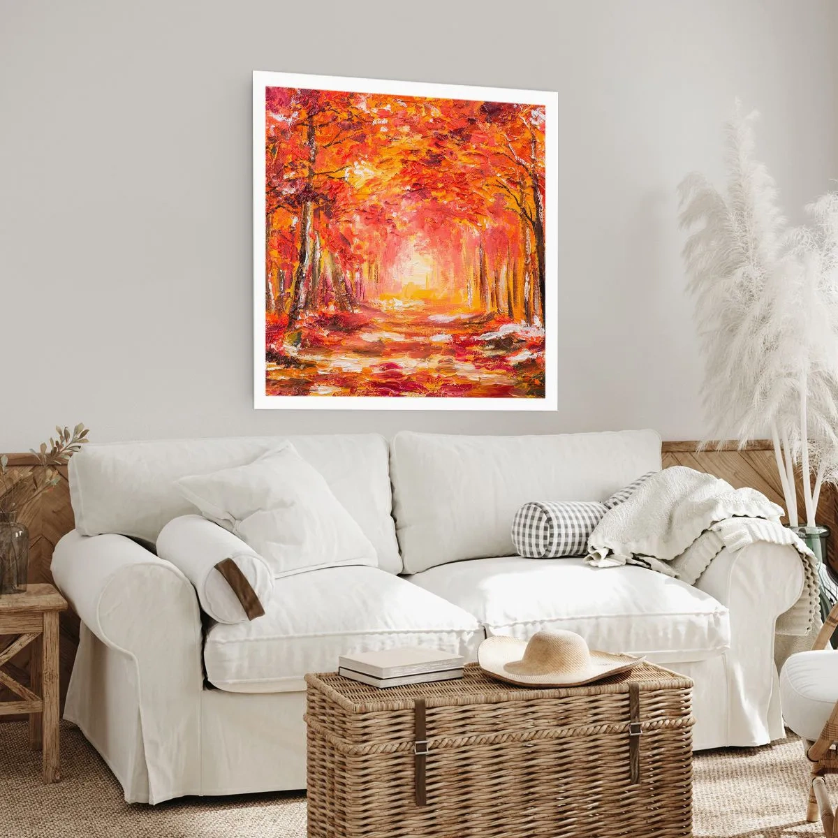 Plakat - Miedziany las - 40x40 cm
