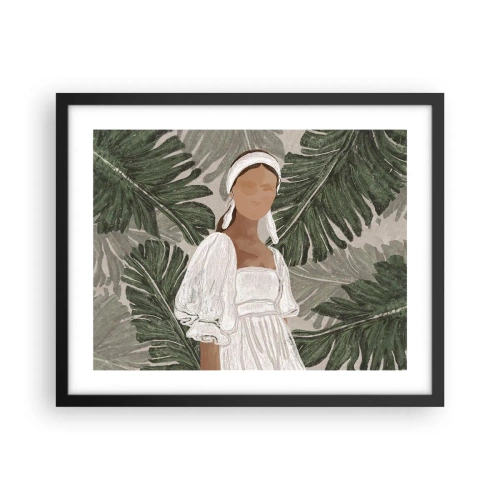 Plakat w czarnej ramie - Portret egzotyczny - 50x40 cm