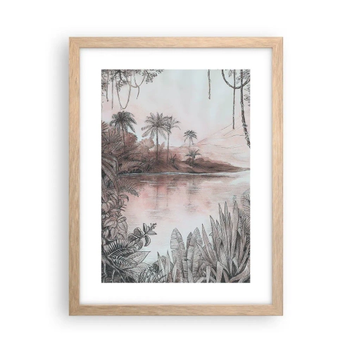 Plakat w ramie jasny dąb - XIX-wieczny pamiętnik odkrywcy - 30x40 cm