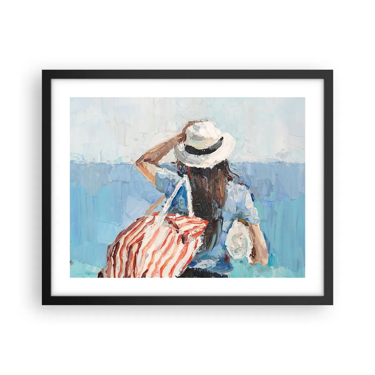 Plakat w czarnej ramie - Witaj na wakacjach - 50x40 cm