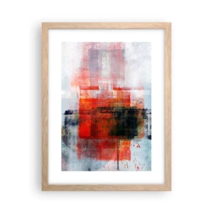 Plakat w ramie jasny dąb - Kompozycja rozżarzona - 30x40 cm