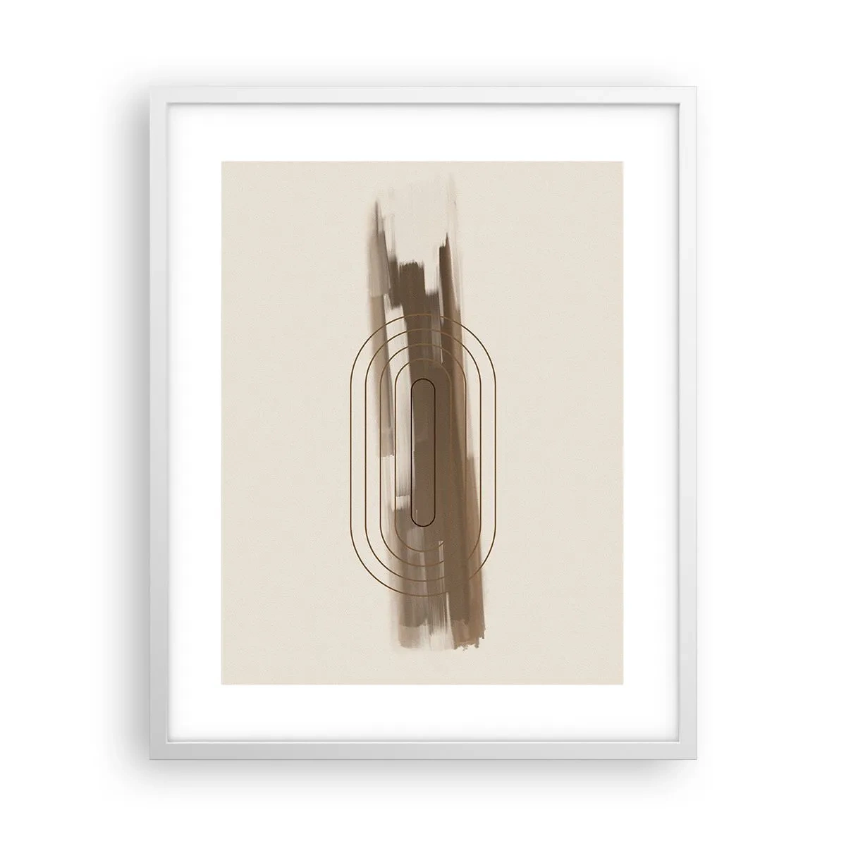 Plakat w białej ramie - Powiew szarości - 40x50 cm