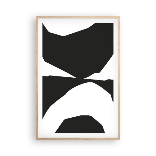 Plakat w ramie jasny dąb - Pozytyw -negatyw - 61x91 cm