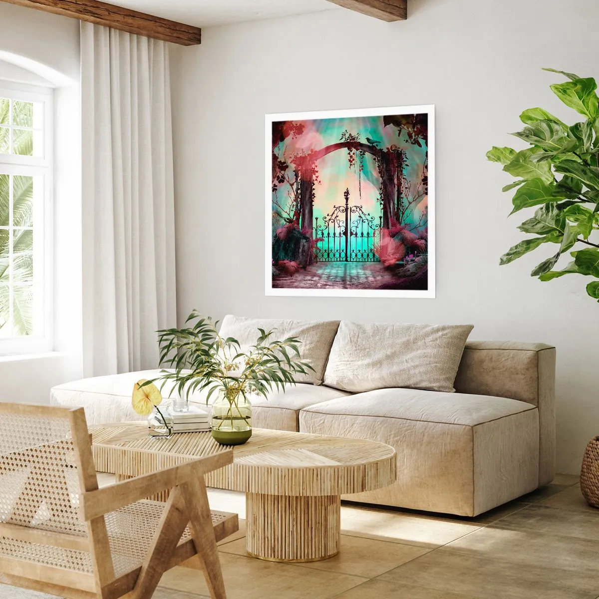 Plakat - Tajemniczy ogród - 30x30 cm