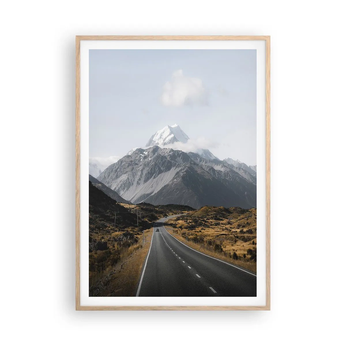 Plakat w ramie jasny dąb - Droga do serca gór - 70x100 cm