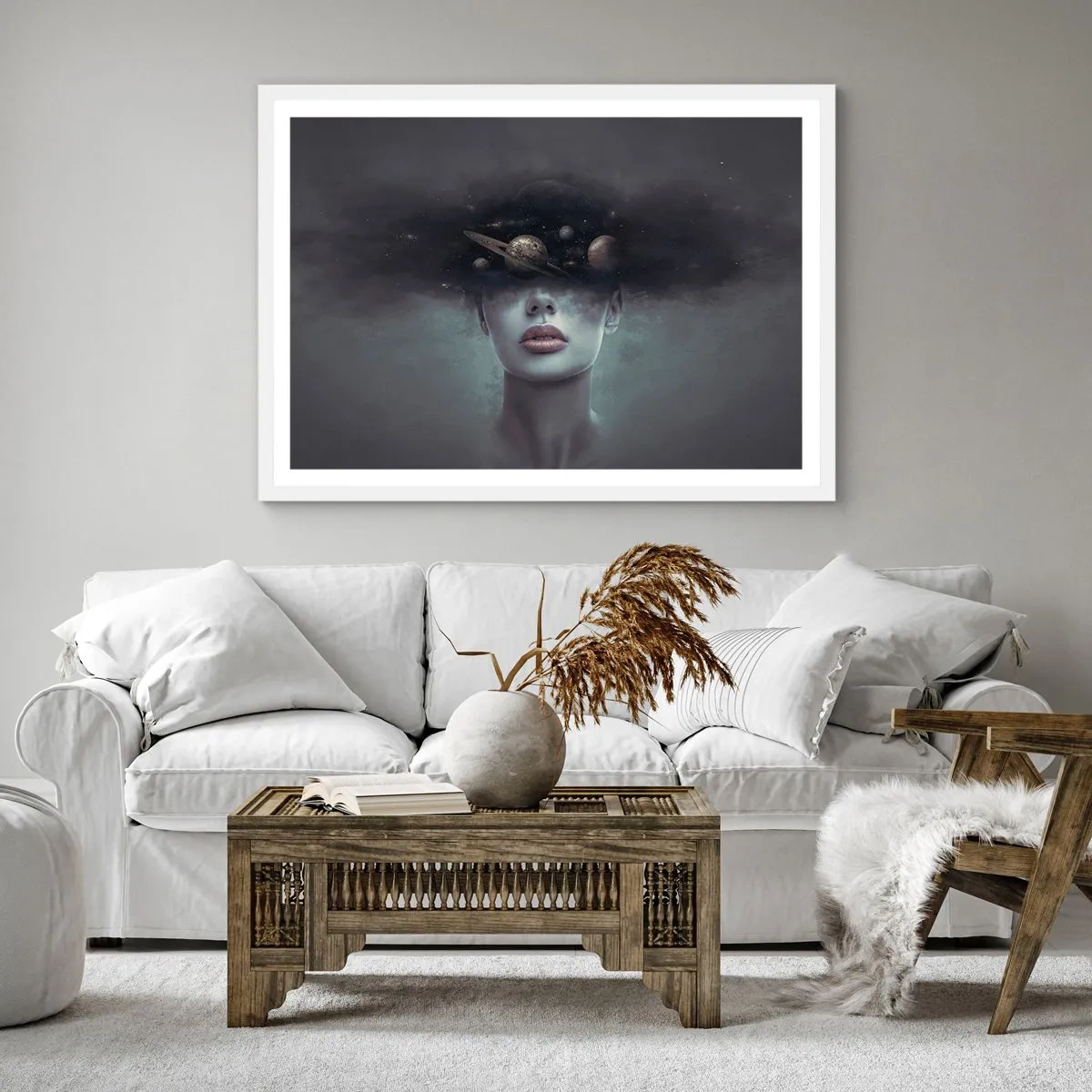 Plakat w białej ramie - A planety szaleją… - 30x30 cm