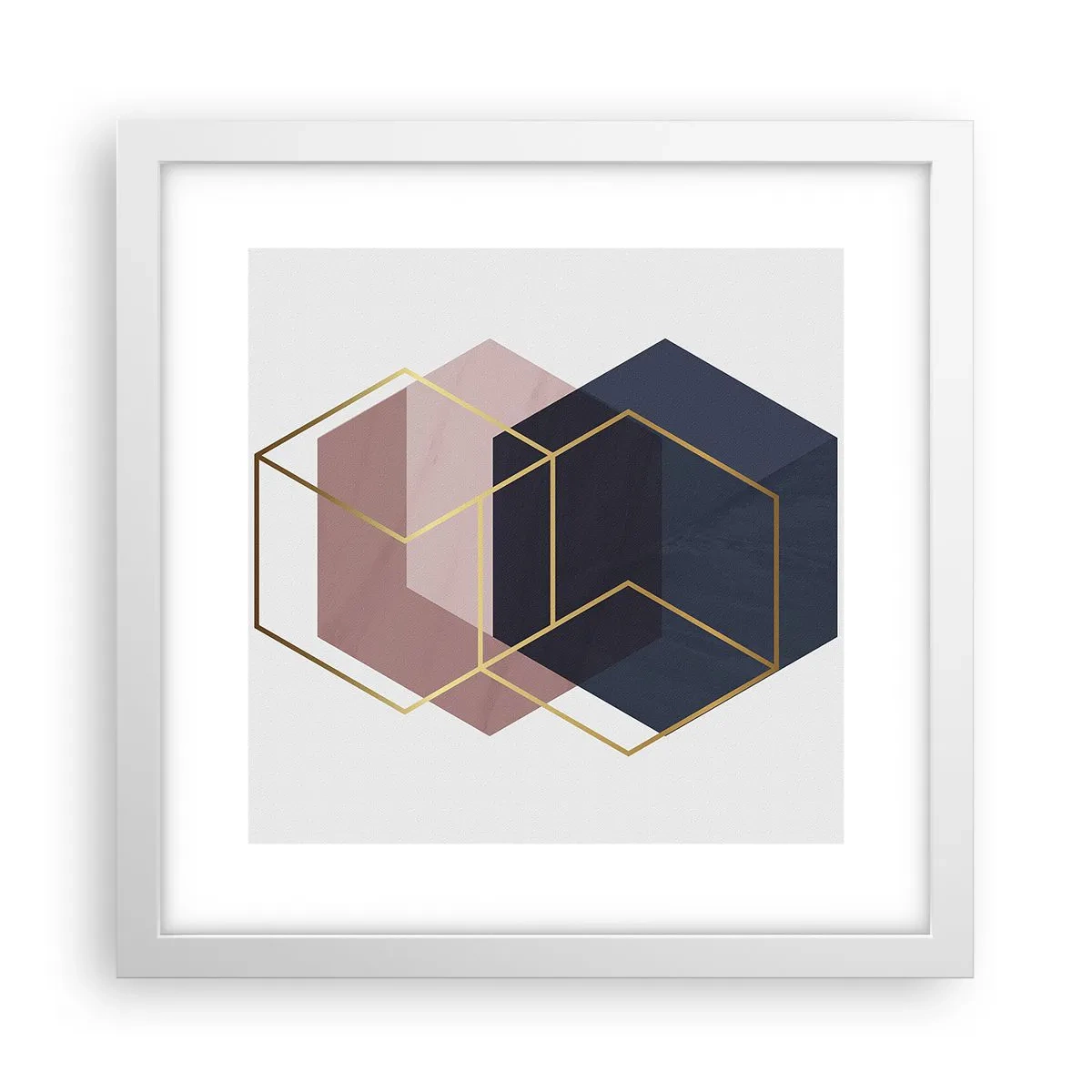 Plakat w białej ramie - Siła prostoty - 30x30 cm