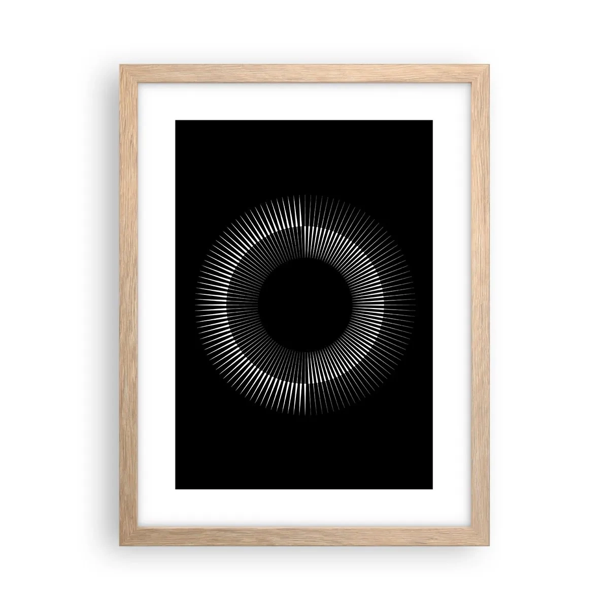 Plakat w ramie jasny dąb - Czarne Słońce - 30x40 cm