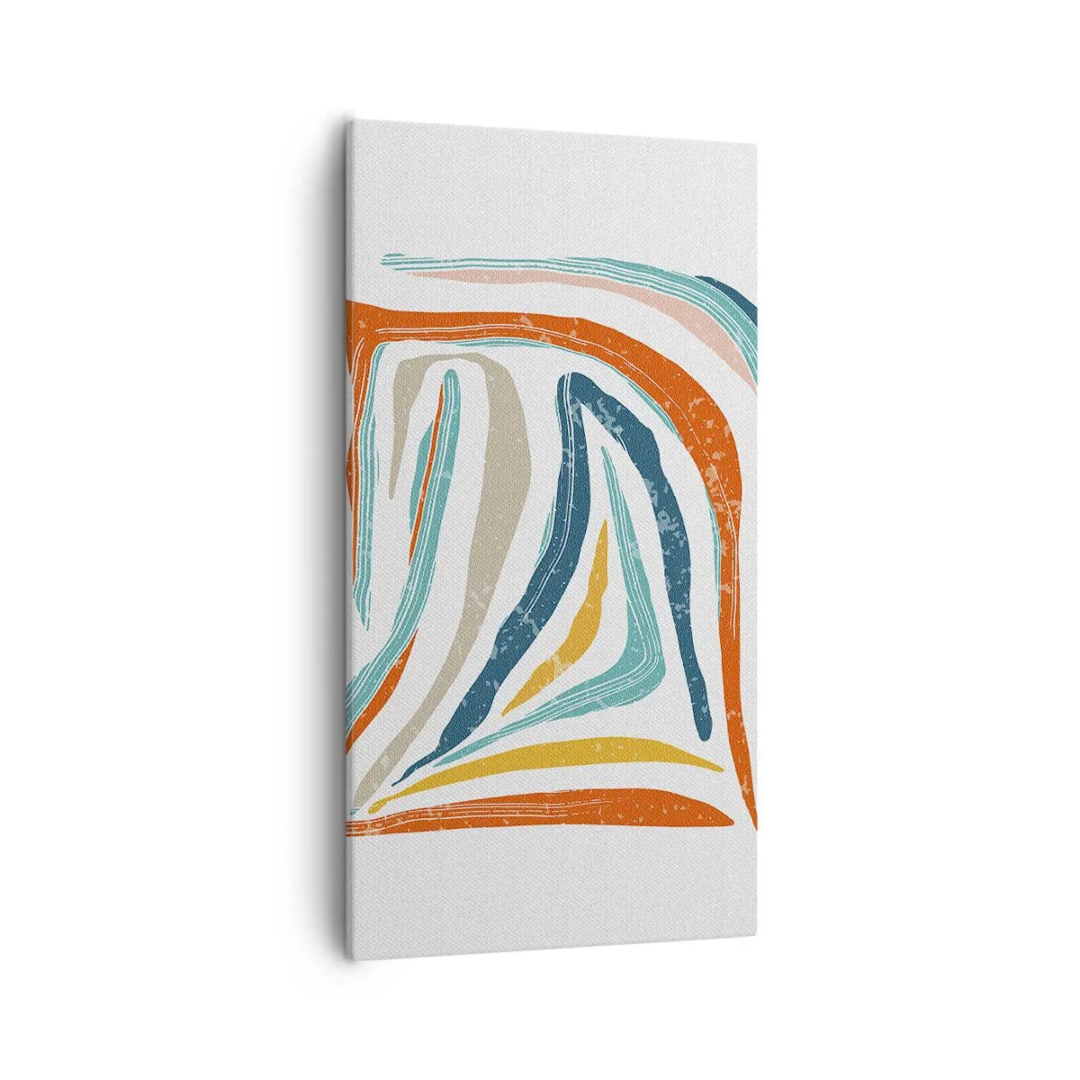 Obraz na płótnie - Abstrakcja przyjaźnie uśmiechnięta - 55x100 cm