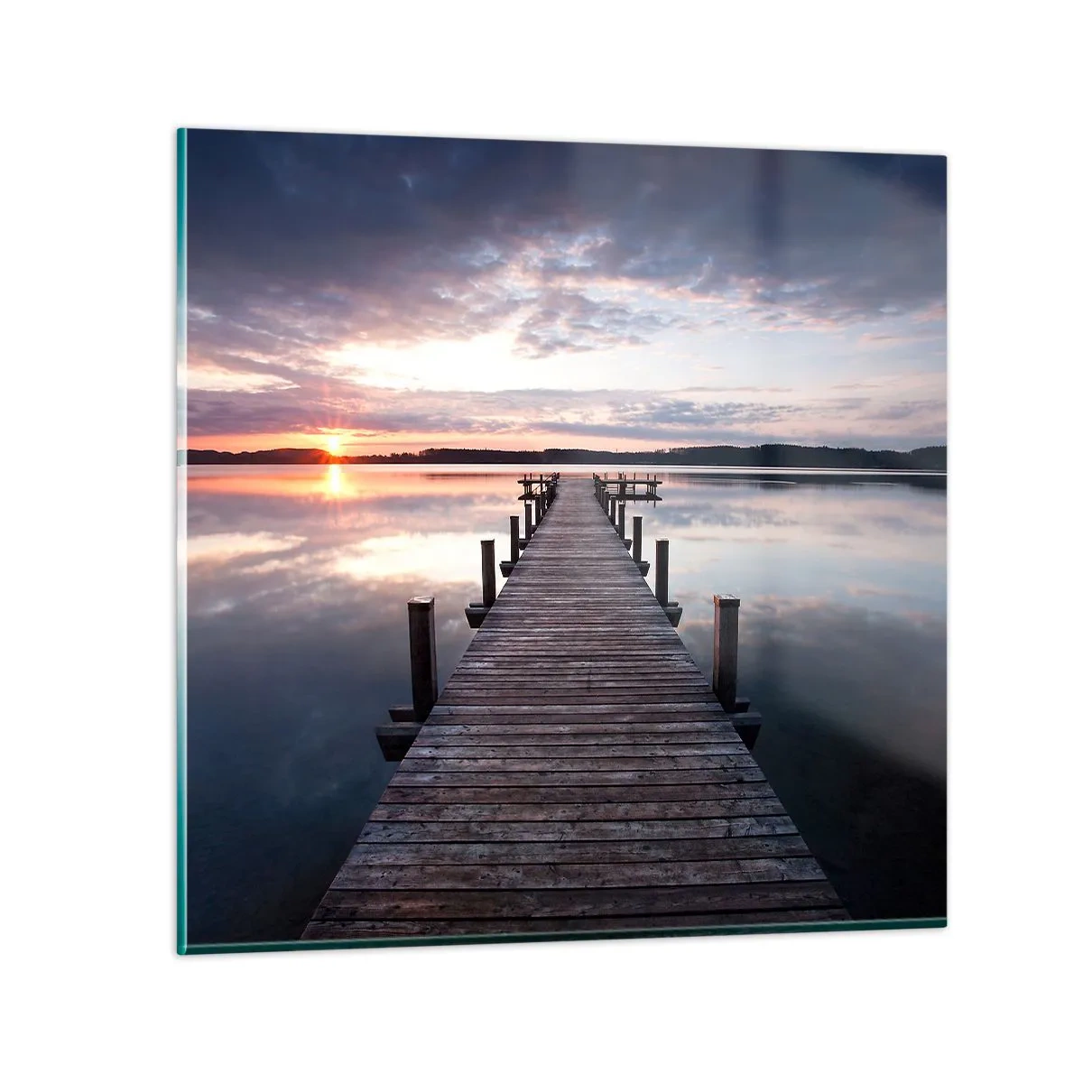 Obraz na szkle - Cicha granica dnia i nocy - 60x60 cm