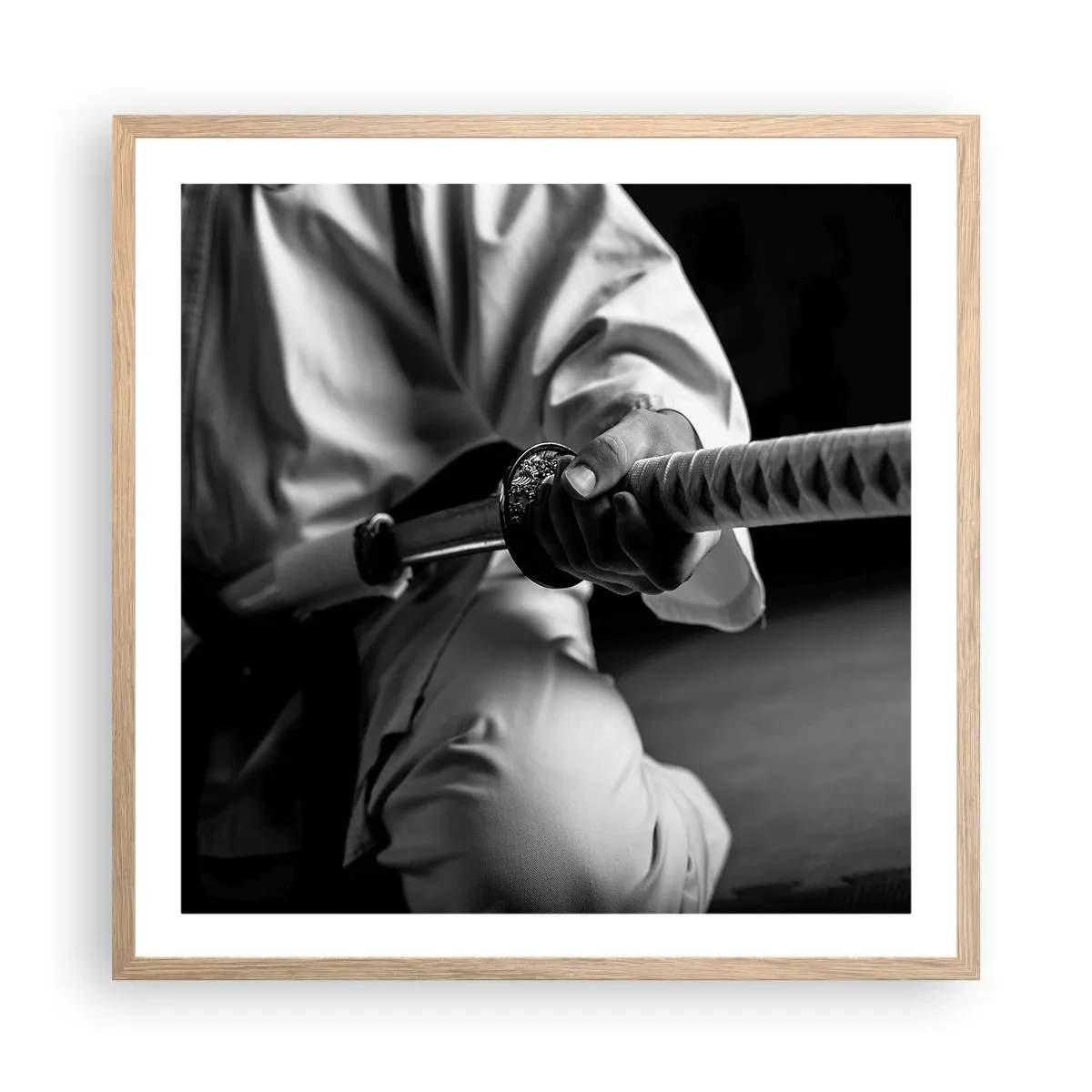 Plakat w ramie jasny dąb - Dusza wojownika - 60x60 cm