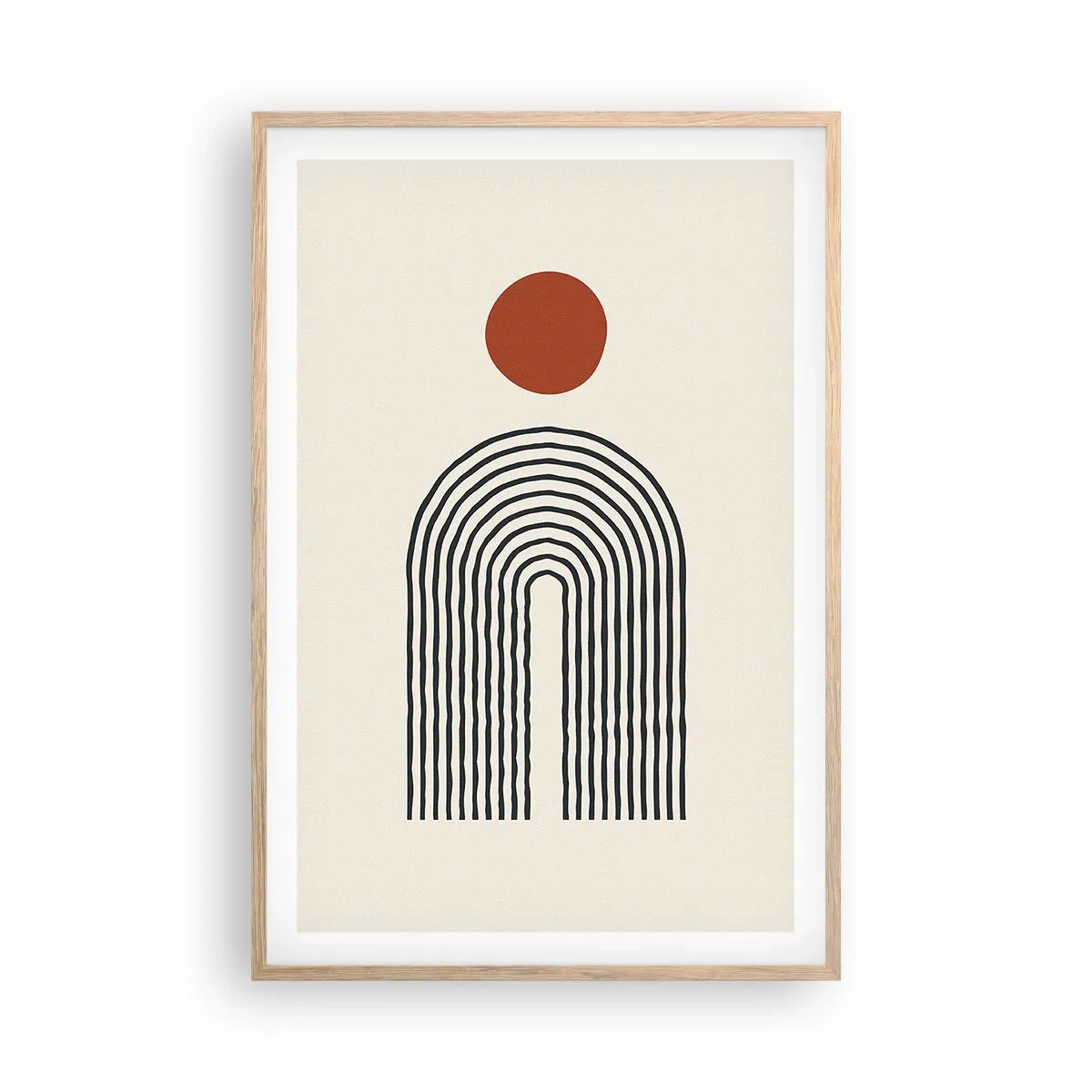 Plakat w ramie jasny dąb - Magnetyzm kształtów i barw - 61x91 cm