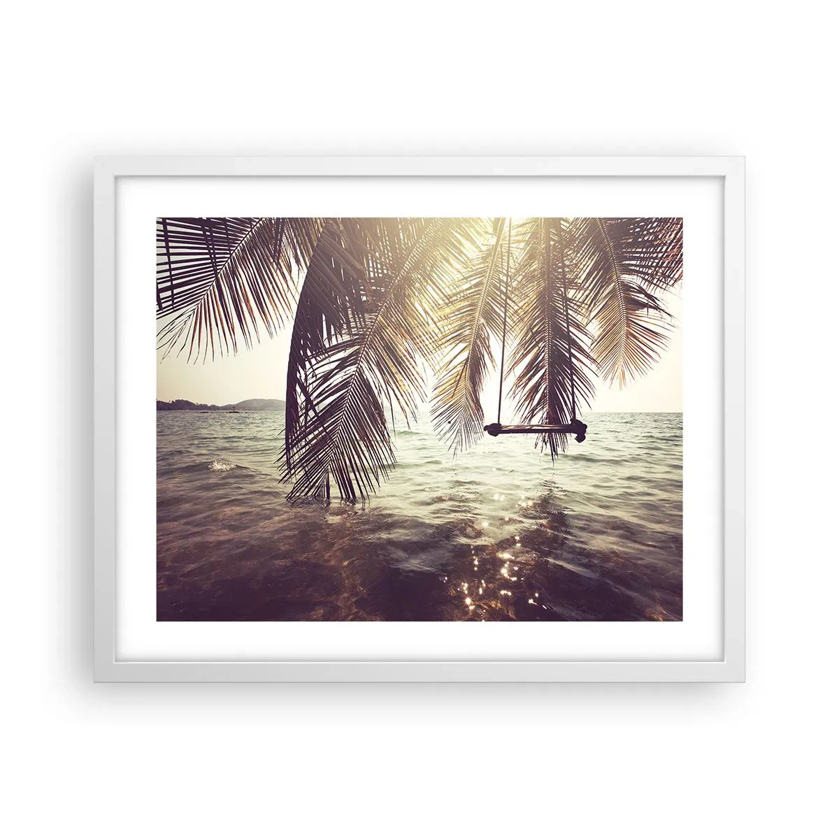 Plakat w białej ramie - Można bujać w obłokach do woli - 50x40 cm