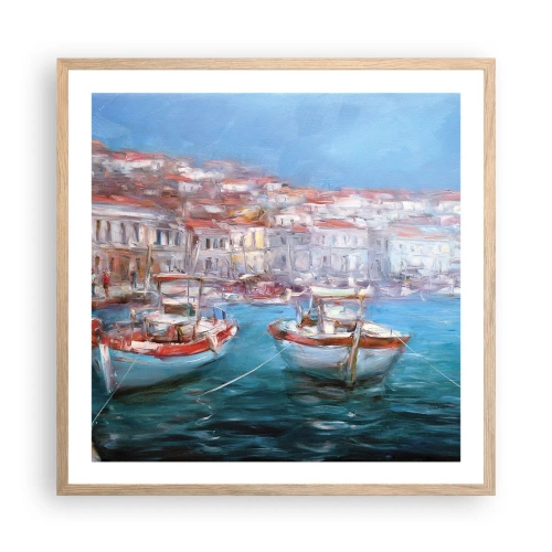 Plakat w ramie jasny dąb - Włoska zatoka - 60x60 cm
