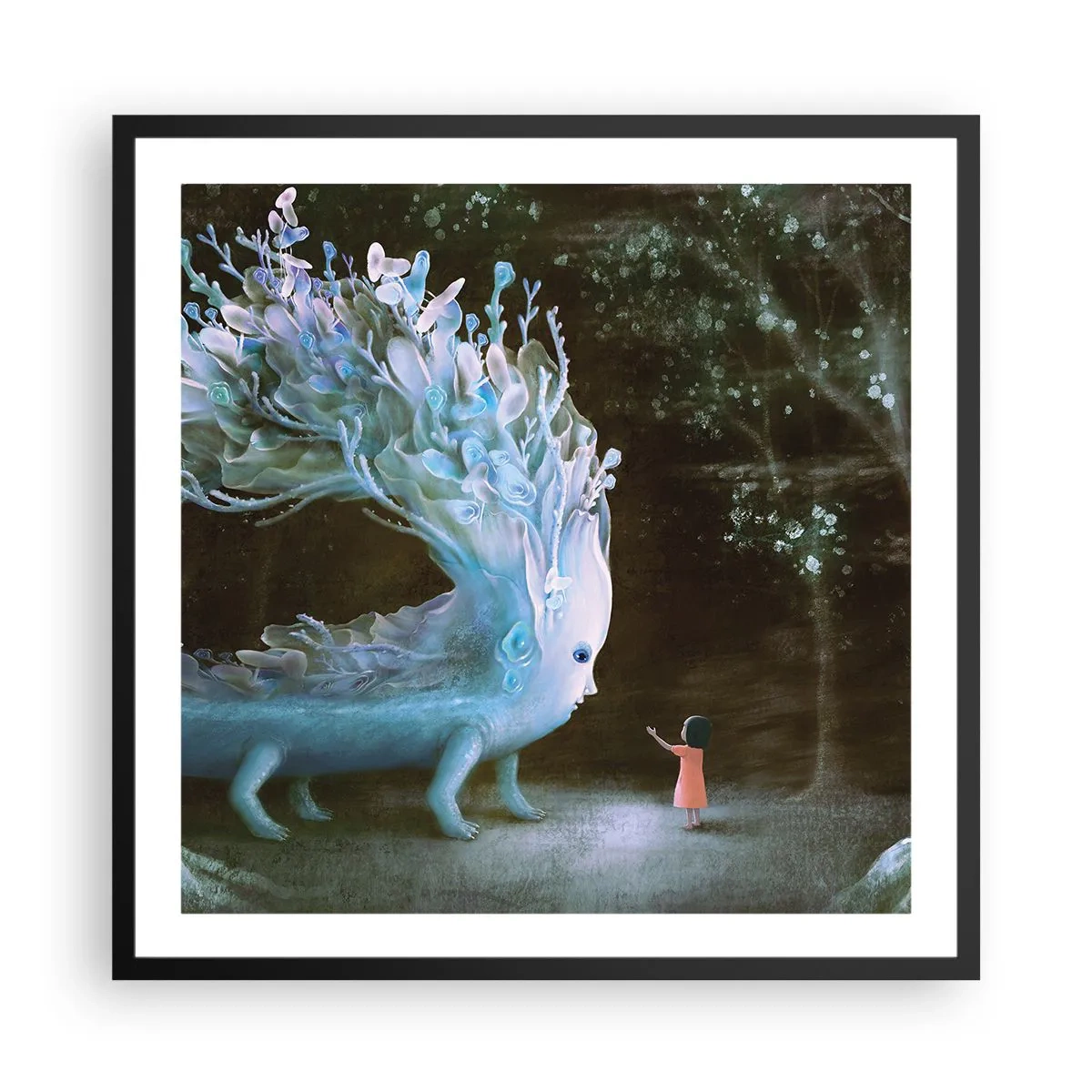 Plakat w czarnej ramie - Fantastyczne spotkanie - 60x60 cm