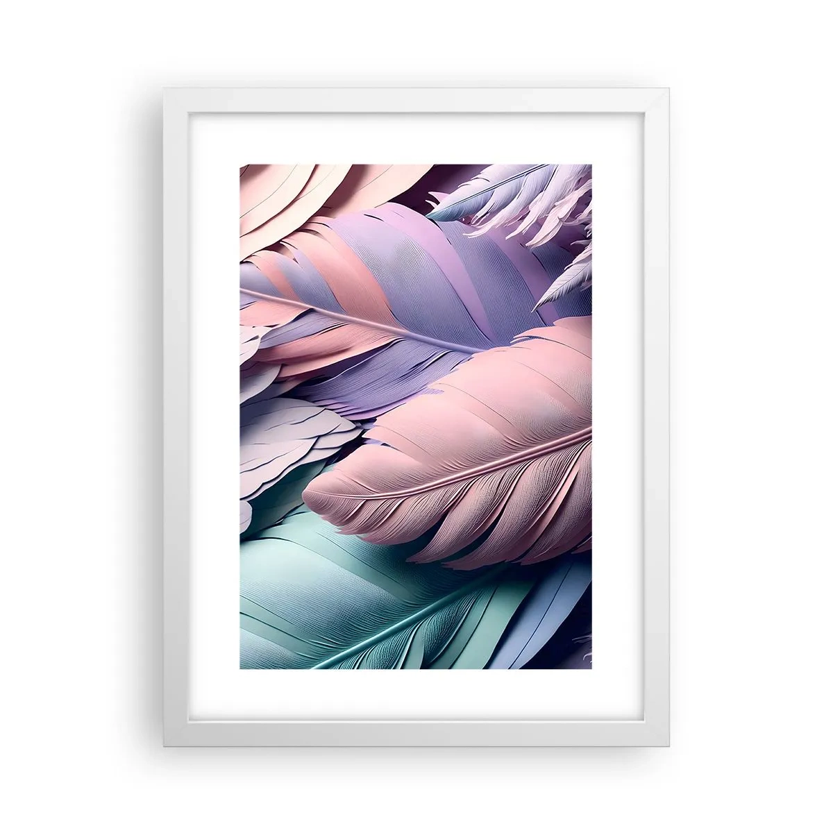 Plakat w białej ramie - Ptasi szyk - 30x40 cm