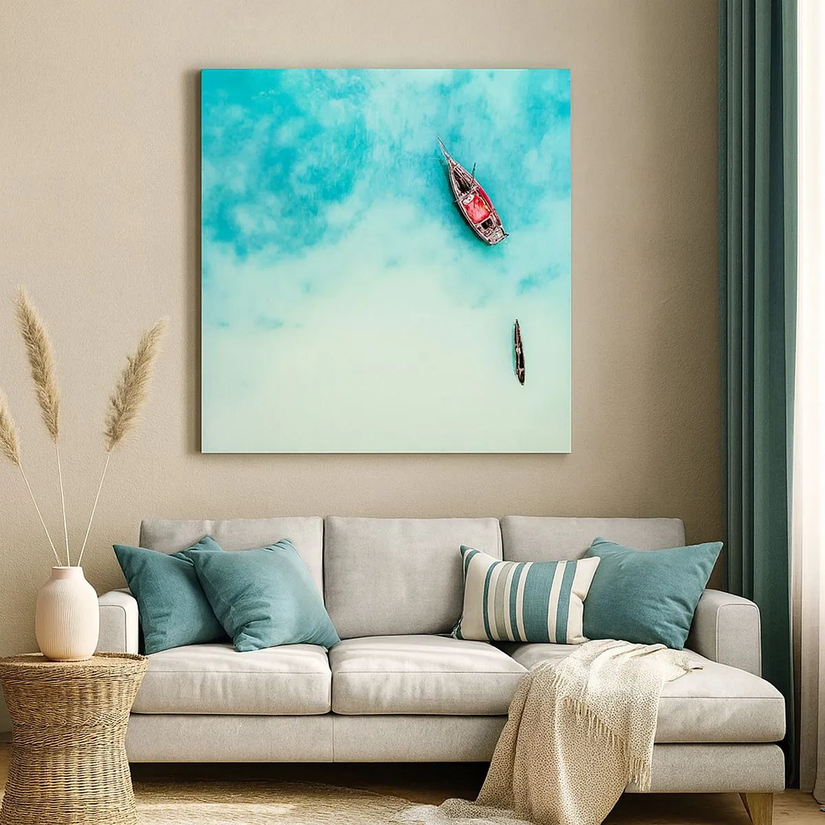 Obraz na płótnie - Bo na plażach Zanzibaru, kiedy nadmiar wód… - 30x30 cm