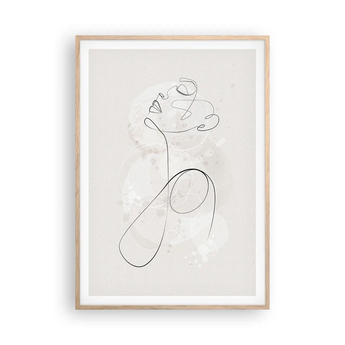 Plakat w ramie jasny dąb - Spirala piękna - 70x100 cm