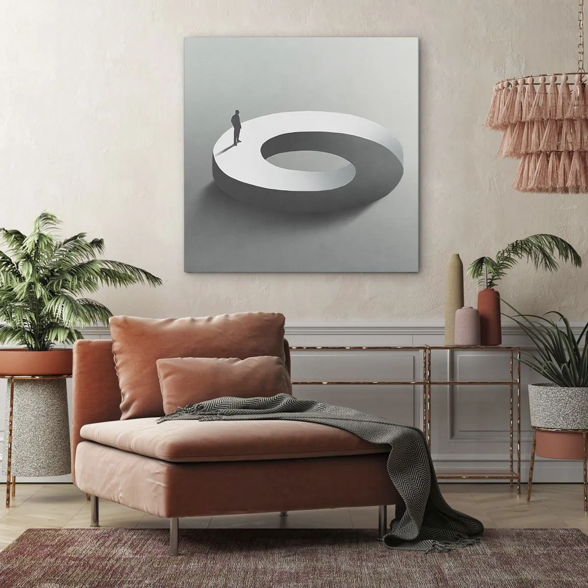 Obraz na płótnie - I bądź tu mądry - 70x70 cm