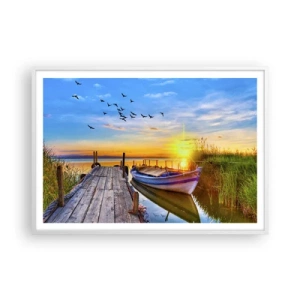 Plakat w białej ramie - Do widzenia, do jutra - 100x70 cm