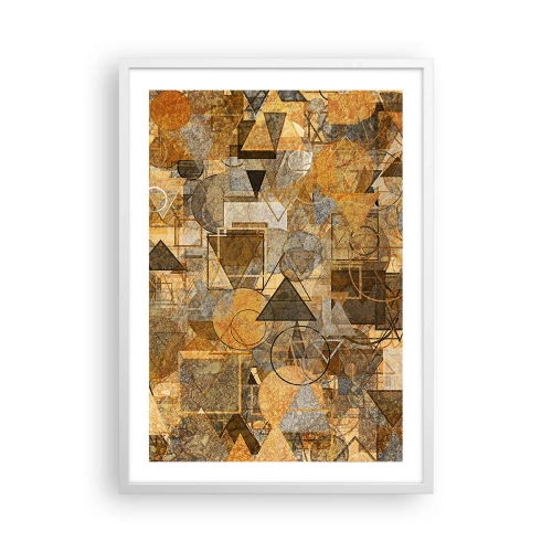 Plakat w białej ramie - Świat ujęty w formę - 50x70 cm