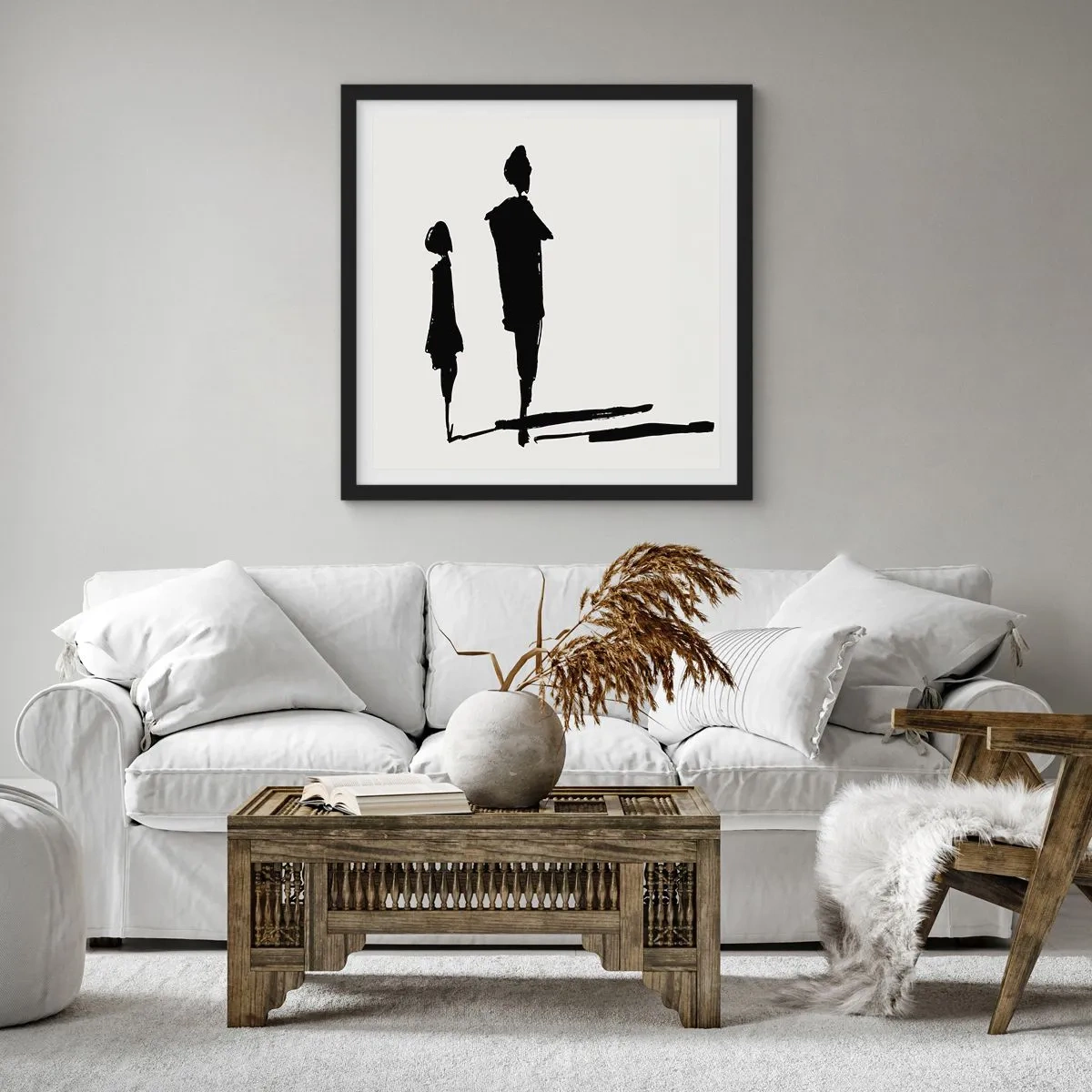 Plakat w czarnej ramie - Na pewno razem? - 50x50 cm