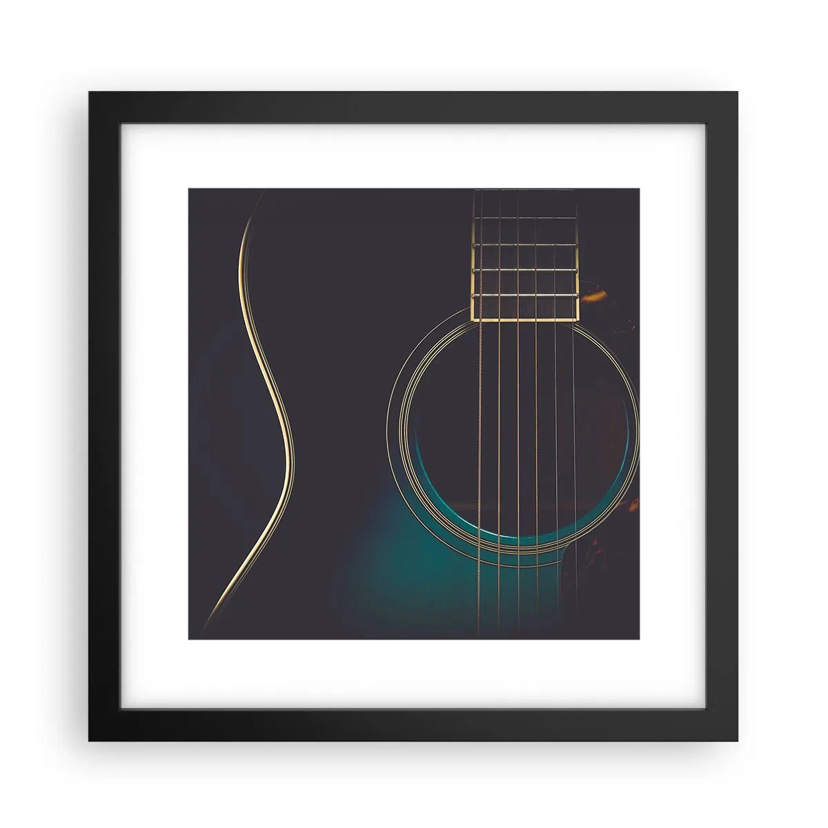 Plakat w czarnej ramie - Chwila zanim zabrzmi - 30x30 cm