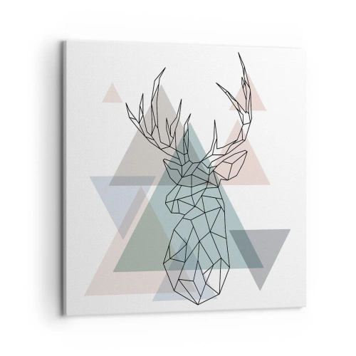 Obraz na płótnie - W geometrycznym lesie - 50x50 cm