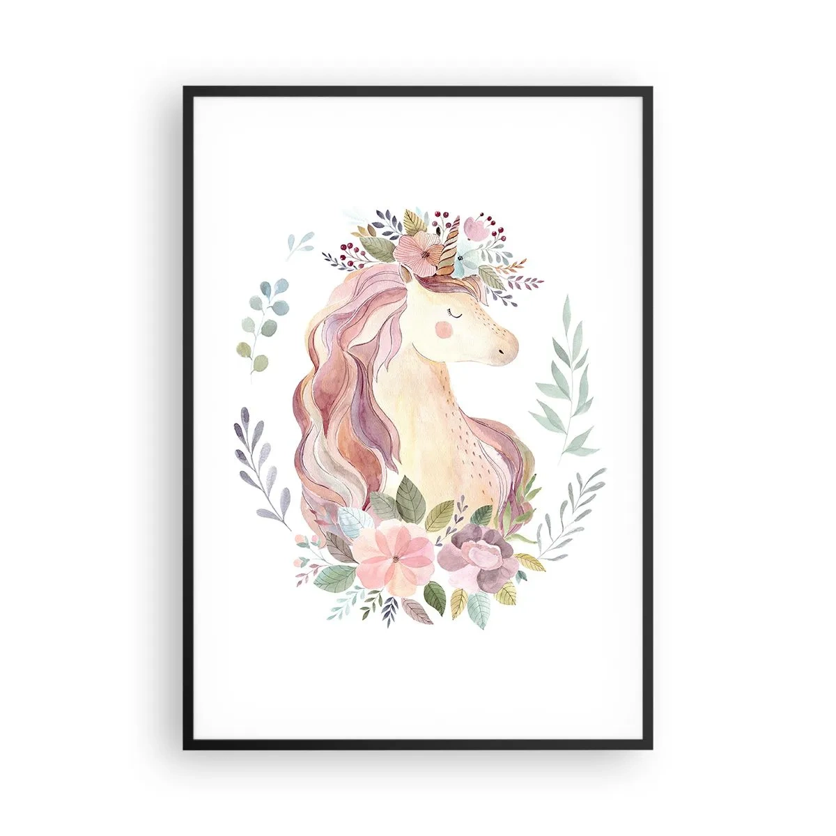 Plakat w czarnej ramie - Zaproszenie do świata baśni - 70x100 cm