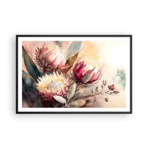 Plakat w czarnej ramie - Z profilu i en face - 91x61 cm